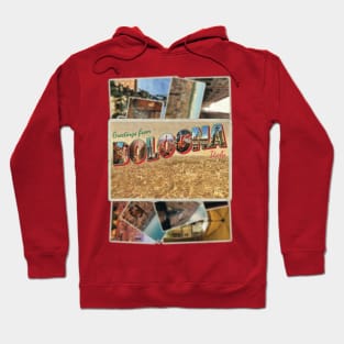 Greetings from Bologna in Italy Vintage style retro souvenir Hoodie